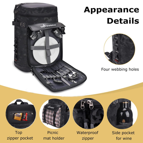 Upeelife Insulated Backpack Cooler Picnic Backpack, Cool Bag Rucksack Cooler Backpack