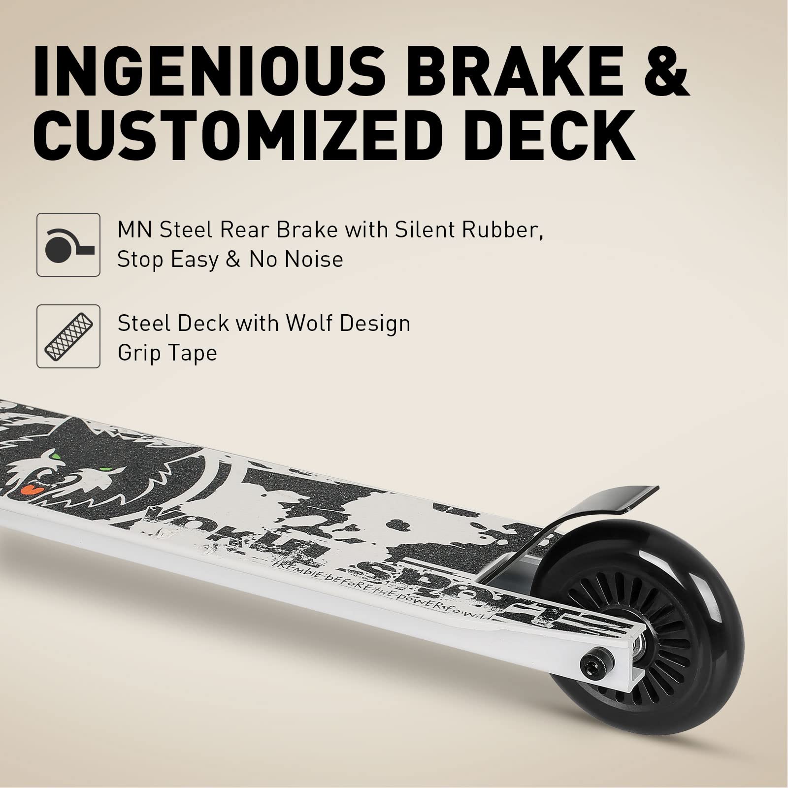 Joycruise Stunt Scooter Pro Trick Scooters for Kids & Teenagers Age 6+ Boys Girls, Kick Freestyle Beginner Scooter 360 Spin Handlebar, Robust