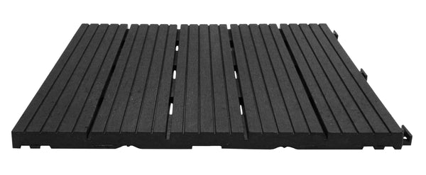 Nicoman Garden Decking Tiles Cosmopolitan Patio, Terrace, Hot Tub Deck Tiles | Interlocking Decking Tiles | Recycled | Cosmo Composite | Outdoor Drainage Deck Flooring (Graphite, 30 x 30cm, 10x)