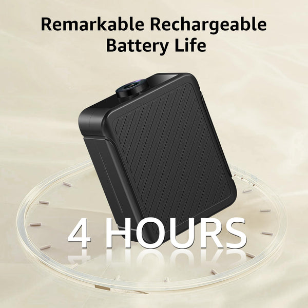 Spy Camera, Hidden Camera 4K Ultra HD with 4H Battery Life, SD Card & Cloud Storage, Motion Detection Alarm, Real-Time App Alerts, 2.4G WiFi & Night Vision for Home/Office Security