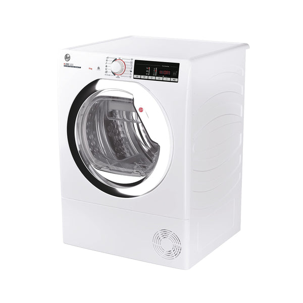 Hoover H-DRY 500 Heat Pump Tumble Dryer, 9 Kg, Class A++, Wi-Fi + Bluetooth, Four Drying Levels, Eco-Power Inverter Motor, Advanced Care, White, 59.6x60.4x85 cm - NDE H9A2TCE-80