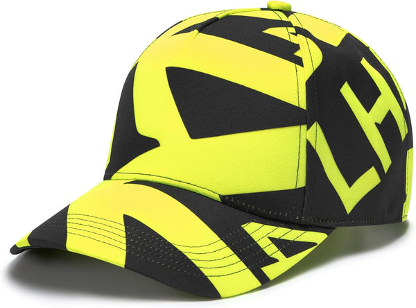 Mercedes AMG Petronas F1 Lewis Hamilton AOP Cap - Black//Yellow - One Size Fits Most