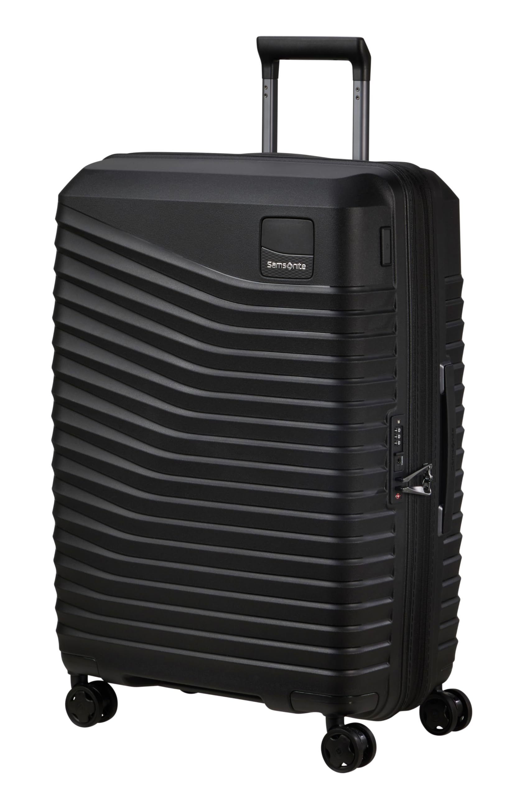 Samsonite Intuo - Spinner M, Expandable Suitcase, 69 cm, 79/87 l, Black (Black)