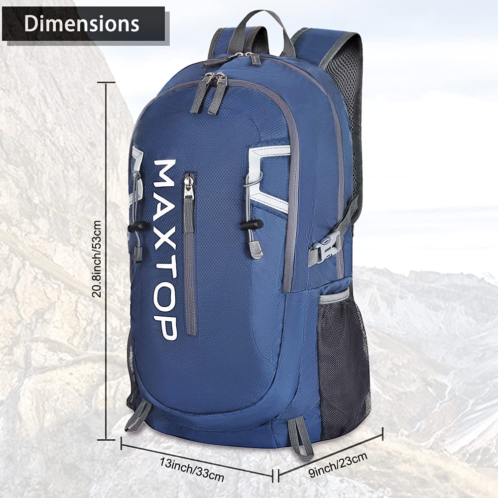 MAXTOP 40L Ultra Lightweight Packable Backpack Foldable Rucksack Water Resistent For Men Women Kids Outdoor Camping Hiking Travel Daypack Handy Durable