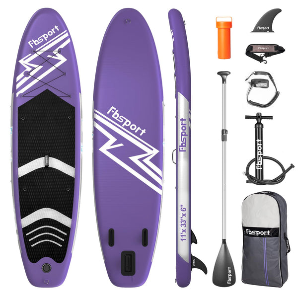 FBSPORT Inflatable Stand Up Paddle Boards,SUP Board,6" Thick Stand Up Paddle Boarding,Paddling Board for Youth & Adult,Surfboard,SUP with Adjustable Paddle/Backpack/Pump/Removable Fin