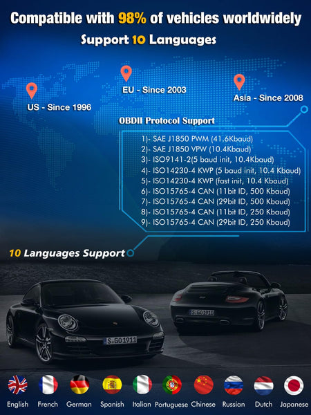 MOTOPOWER MP69040 Car OBD2 Scanner Check Engine Fault Code Reader Diagnostic Scan Tool, Black