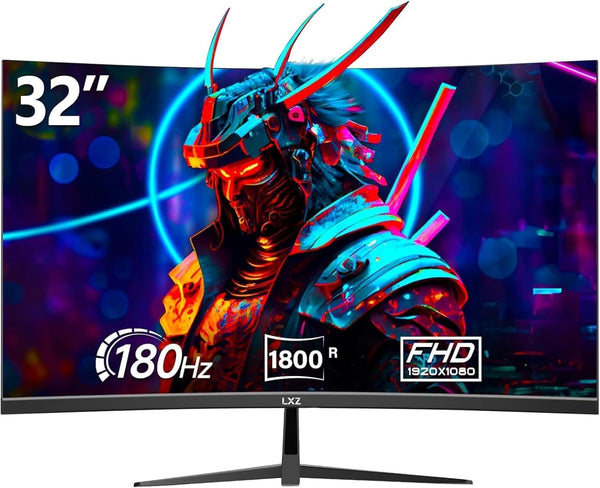 34 Inch Curved Monitor 1500R, 3440 * 1440 165Hz Gaming Monitor with FreeSync, Wide Viewing Angle, Display Port HDMI - Black