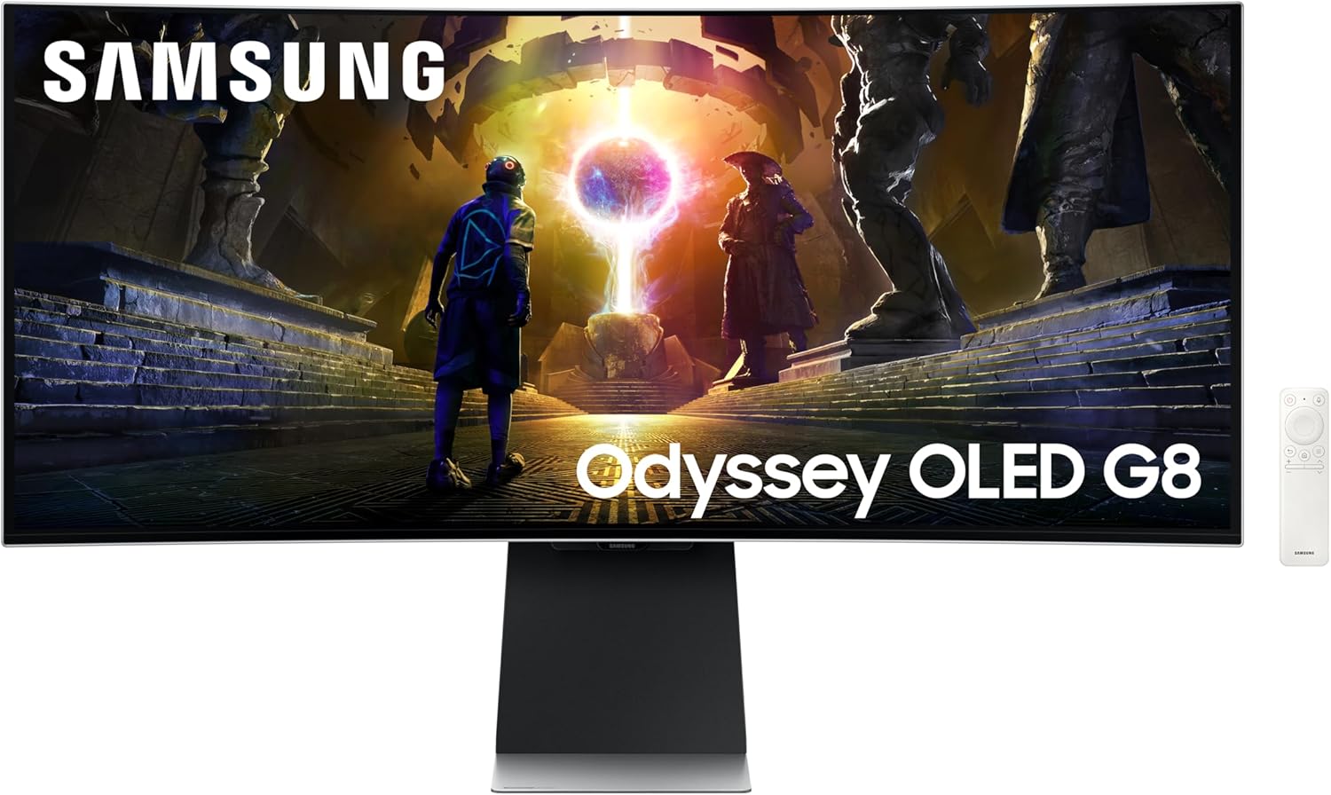 Samsung Odyssey Gaming OLED G8 LS34DG850SUXXU Curved 34" UWQHD Smart Gaming Monitor - 0.03ms, 175Hz, 3440x1440, Speakers, Full Smart Platform