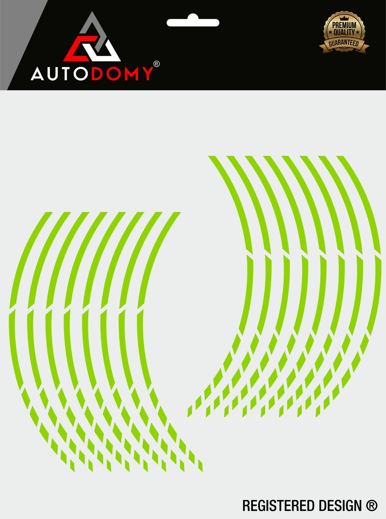 Pack 6 Units Wheel Rim Stickers Desing Sport | Complete set for 2 Motorcycle Wheel Stripes 15" to 19" Resistant Rain and UV | Motorbike Stickers Black