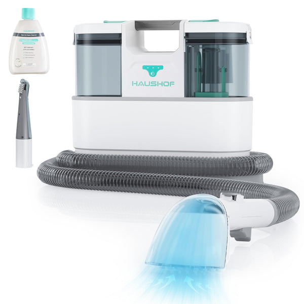 HAUSHOF StainZapper Pro Carpet Cleaner Machines, 450W Handheld Spot Carpet Washer, Clean Carpets, Stairs, Upholstery, Car Seats, 1.5L Twin Tank Spot Cleaner, Include Spot & Stain Cleaner