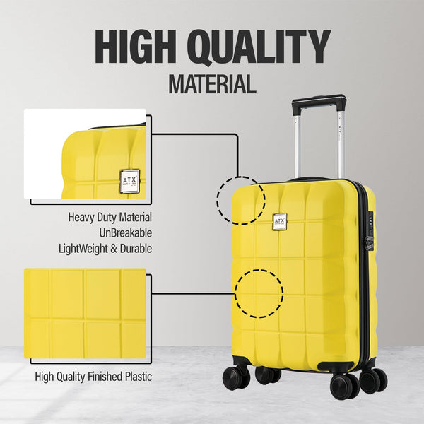 ATX Luggage Suitcase Large on 4 Dual Spinner Wheels Super Lightweight ABS Hard Shell Hold Check in with Built-in TSA Lock (Orange, 110 Liter)