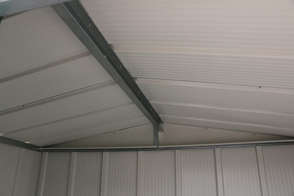 Duramax ECO 8 x 8 (6.35 m2) Metal Garden Storage Shed, Hot-Dipped Galvanized Metal Garden Shed, Tool Storage Shed, Strong Reinforced Roof Structure, Maintenance-Free Metal Shed, Anthracite