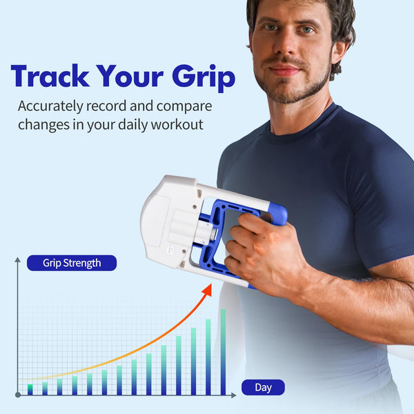 Handexer Training Grip Strengtheners Digital Hand Dynamometer Grip Strength Measurement Meter Auto Capturing Electronic Hand Grip Power 198Lbs / 90Kgs