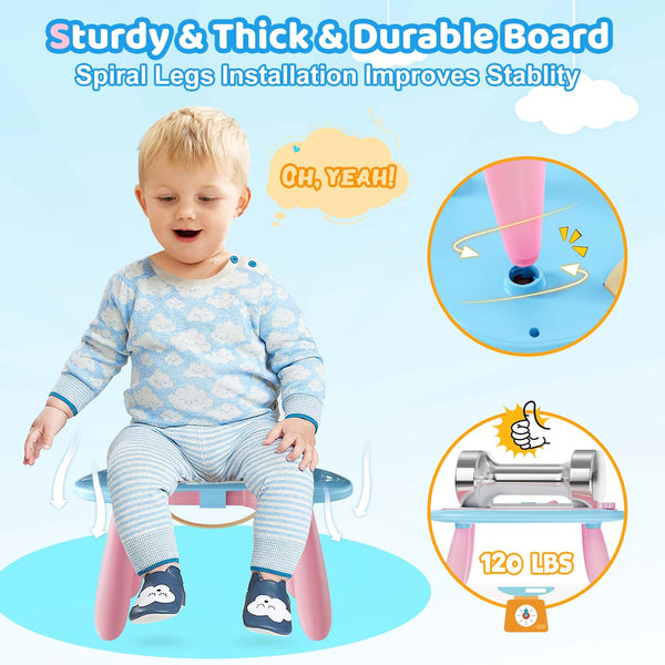 Kikidex Magnetic Drawing Board, Toddler Girl Toys for 1-2 Year Old, Doodle Board Pad Learning and Educational Toys for 1 2 3 Year Old Baby Kids Birthday Gift (Pink)