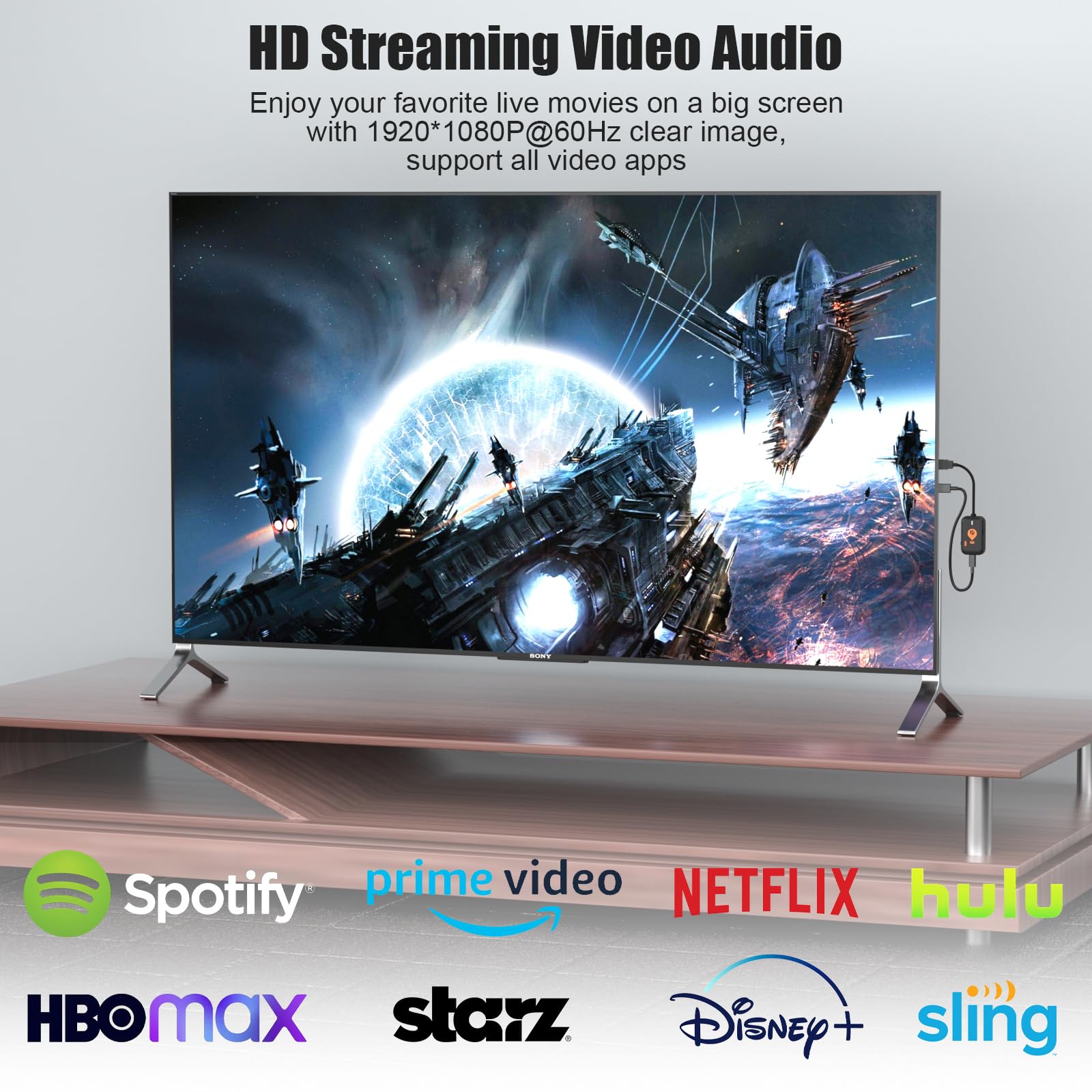 BDFFLY Wireless HDMI Transmitter and Receiver, Plug & Play Portable 2.4G/5G Wireless HDMI Extender Kit for Streaming Video and Audio to Monitor from Laptop/PC/TV Box/Projector - 98FT/30M