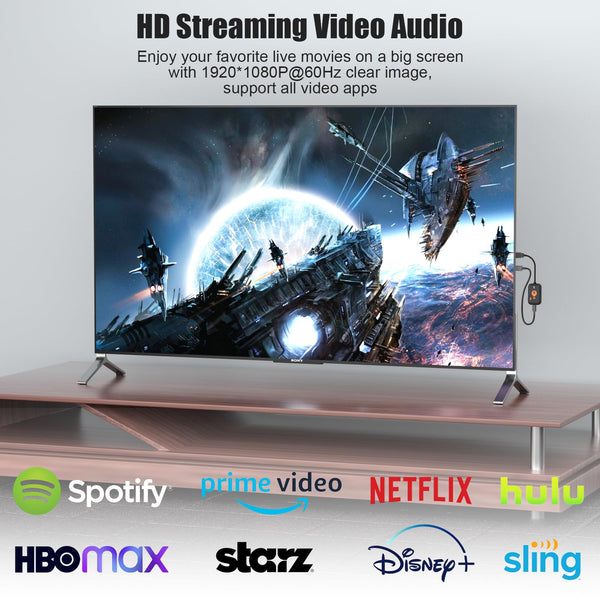 BDFFLY Wireless HDMI Transmitter and Receiver, Plug & Play Portable 2.4G/5G Wireless HDMI Extender Kit for Streaming Video and Audio to Monitor from Laptop/PC/TV Box/Projector - 98FT/30M