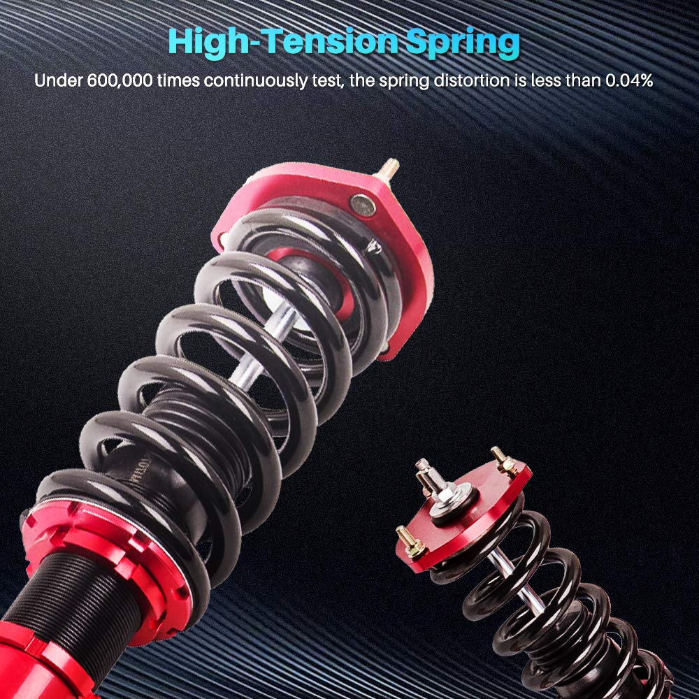 maXpeedingrods Adjustable Damper Coilover Suspension Kit Red