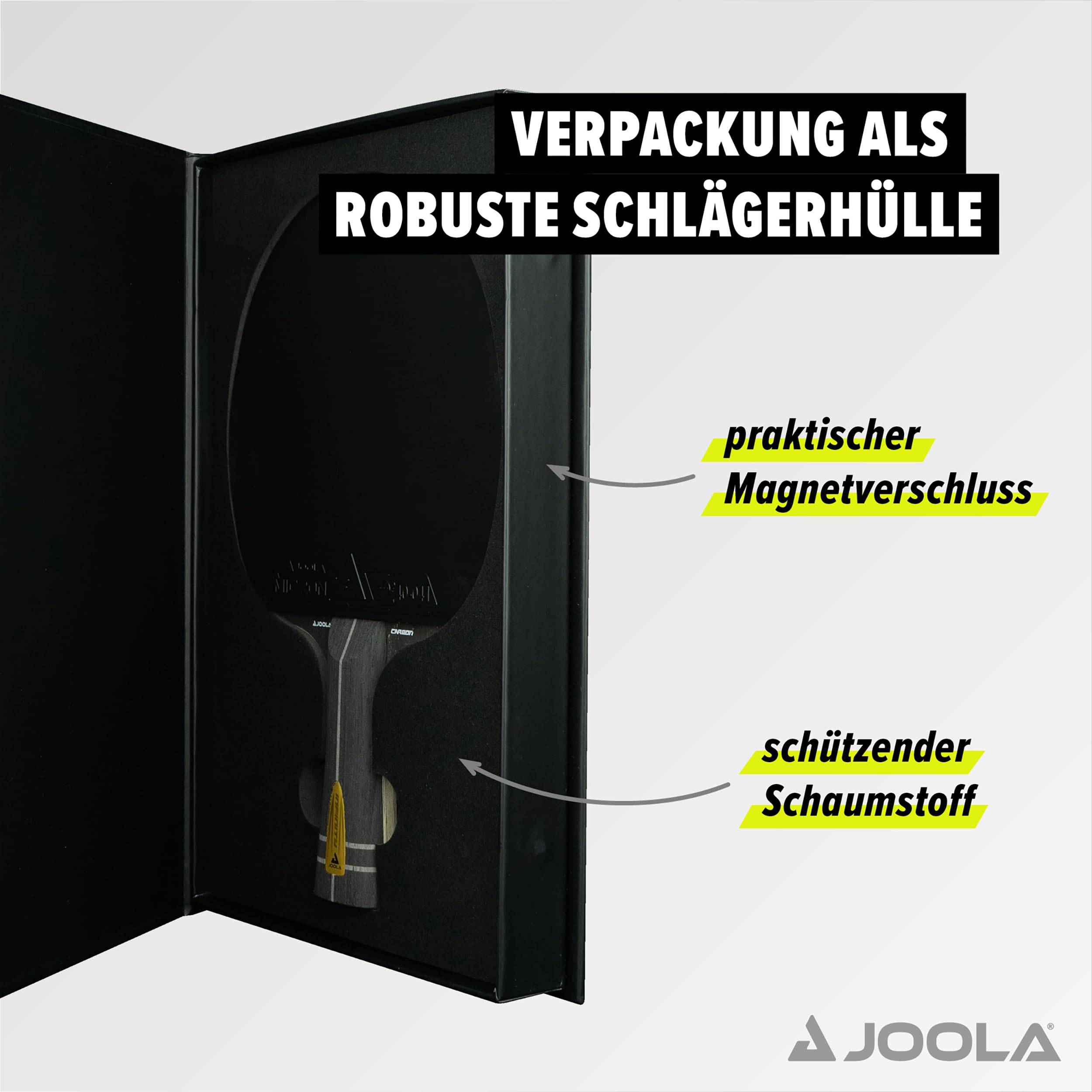 JOOLA Professional Infinity Carbon Table Tennis Bat ITTF Approved Competition Table Tennis Bat 29.5 x 18 x 3.5 cm Black