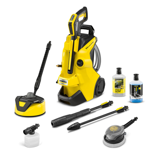 Kärcher K 4 Power Control Flex Pressure Washer, Pressure: max. 130 bar, Flow Rate: 420 l/h, Area Coverage: 30 m²/h, Water Filter, Weight: 11.5 kg, High-Pressure Flex Hose, Dirt Blaster, Spray Lance