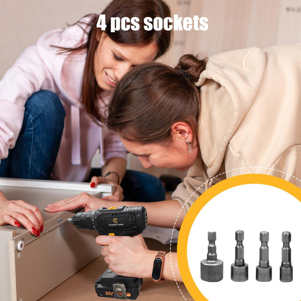 C P CHANTPOWER Drill Bit Sets and Screwdriver Bit Sets with Case for Drilling Wood, Plastic, Soft Metal, 41 Pieces