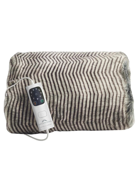 Dreamland Hygge Days Electric Blanket – Heated throw - Zebra, Luxury Faux Fur, 5-minute Fast heat up, 6 temperature settings, 1/3/9-hour auto timer, Electric throw, Machine Washable, 160x120cm