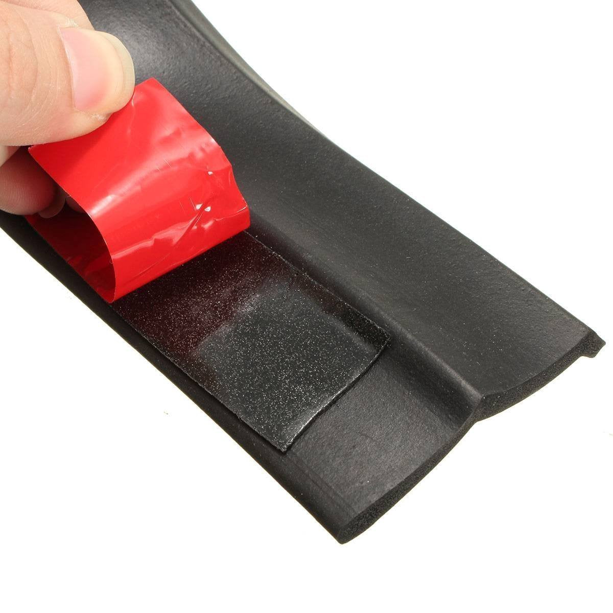 Universal Car Front Bumper Spoiler Rubber Sticker Lip Splitter Body Protector, 2.5M /8.2 ft