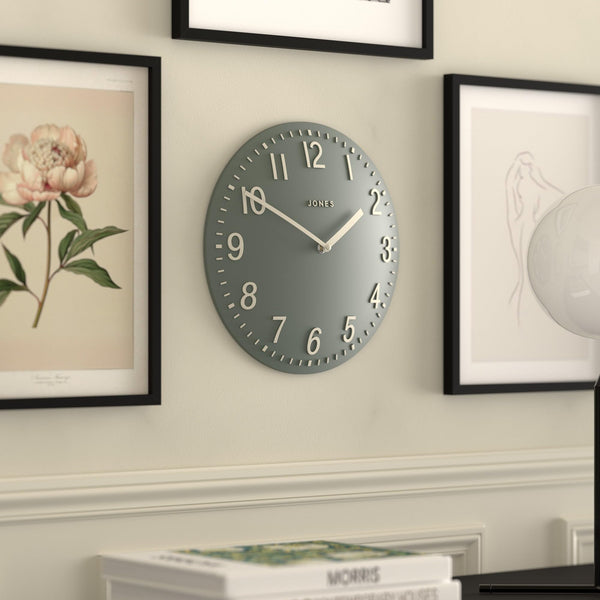 Jones Clocks Chilli wall clock | Modern convex clock | 30cm | Green | Ideal for the kitchen, living room, office or bedroom