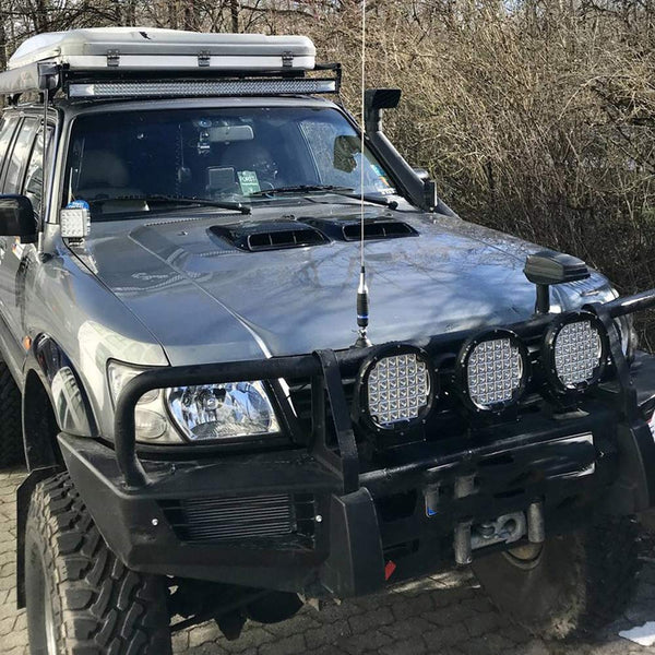 RIGIDON 2 Pcs Black Case Round Led Work Light, 9 inch 294W Spot Beam, 12V 24V Driving Lights Lamp Headlight for Car Off road Boat Truck 4x4 SUV ATV Tractors Excavator, 6000K White, Fog Lamp