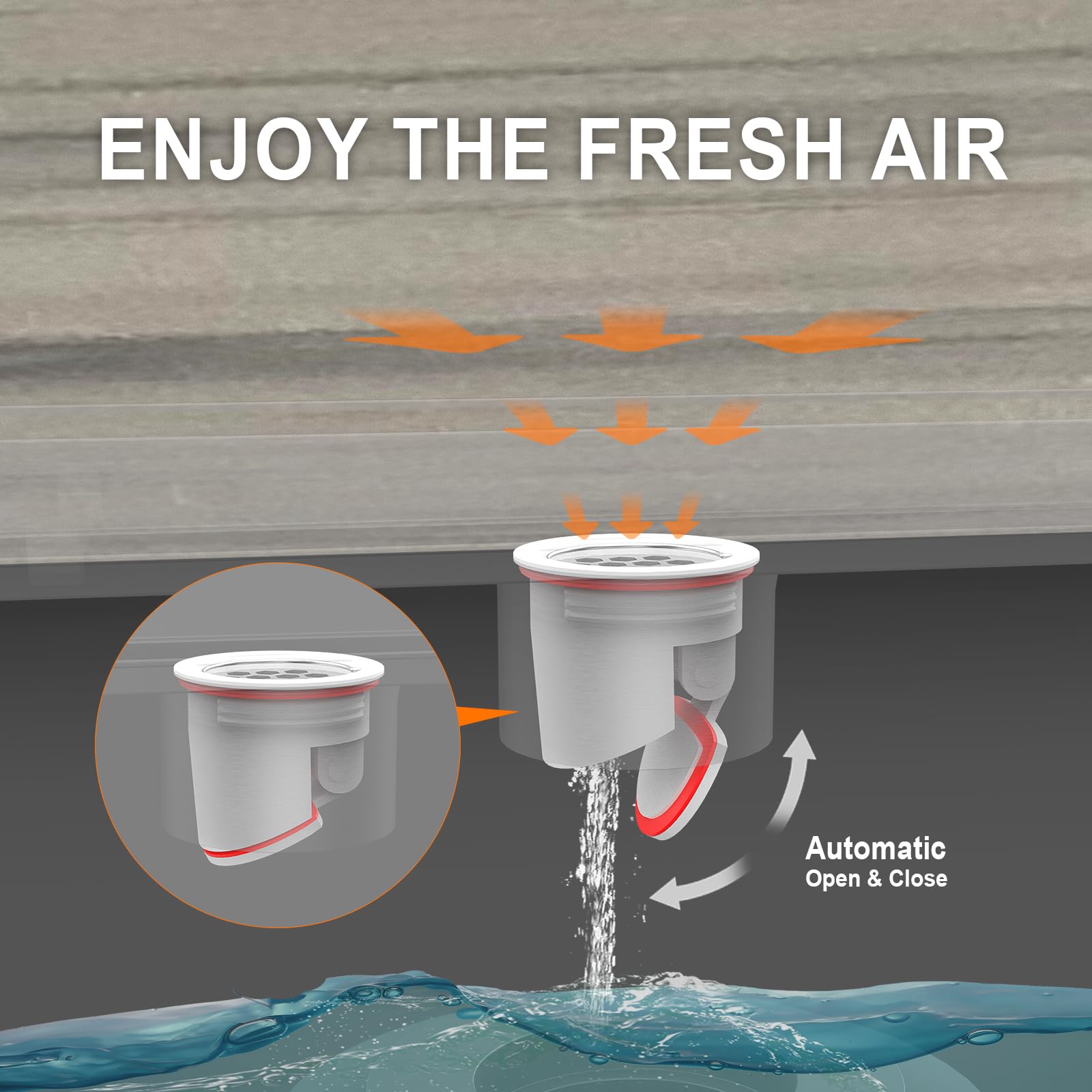 Ibergrif M42001-50 Linear Shower Drain 500mm, 2 in1 Double-sided Tile Insert Stainless Steel Invisible Bathroom Floor Drain Set with Odor Stop and