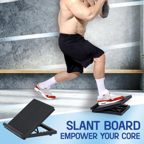 Yes4All Premium Steel/Wooden Slant Board & Calf Stretcher, Adjustable Incline Board & Non-Slip for Stretching/Squat Wedges for Deep Squats & Elevated