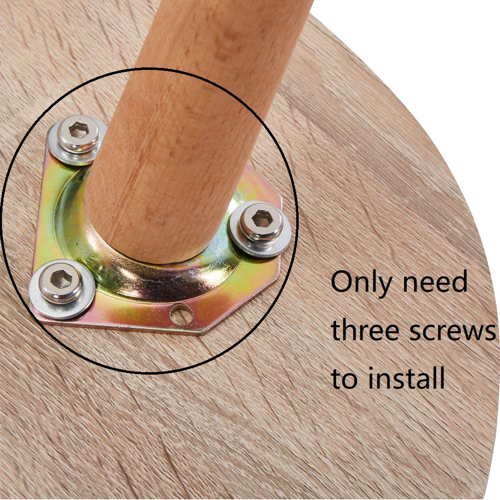 GOLDFAN Triangle Solid Wood Coffee Table Set Nest of 2 Tables Modern Sofa Coffee Side Table for Living Room Office Furniture