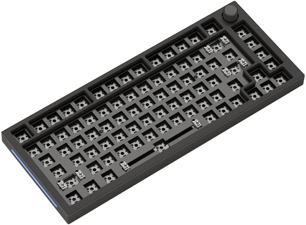 Glorious Gaming GMMK PRO 75% Barebones (Frame Only) - Modular Mechanical Gaming Keyboard, TKL Size (75%), 1.5kg Frame, RGB, Customisable, 5-Pin Switch Support, International/ISO Layout - Black Slate
