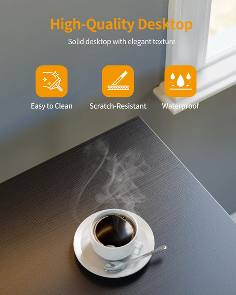 CubiCubi Computer Desk with Monitor Stand and Storage Shelves, 120cm Home Office Desk Study Writing Table, White