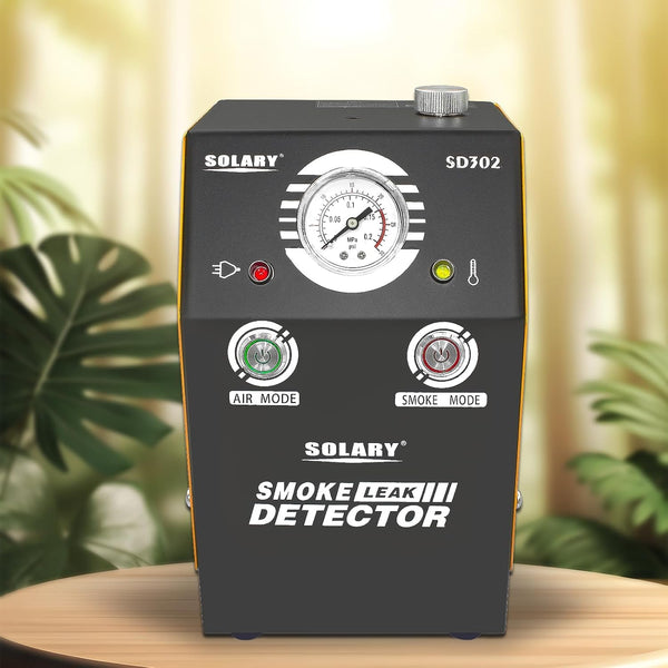 SOLARY Auto EVAP Smoke Machine with Pressure Indicator for Leak Detection - DC12V, Yellow