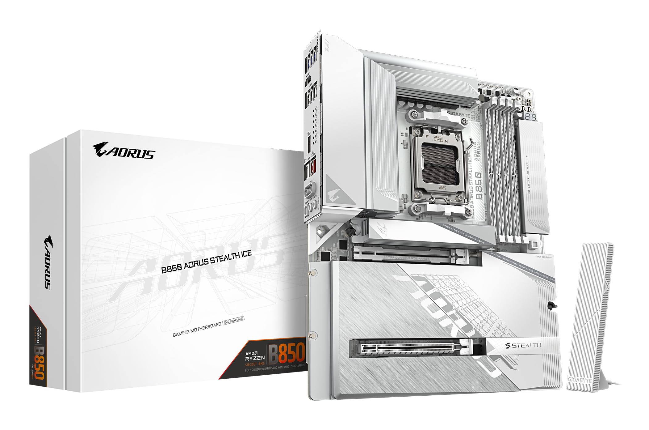 GIGABYTE B850 AORUS ELITE WIFI7 Motherboard - AMD Ryzen 9000 Series CPUs, 14+2+2 Phases Digital VRM, up to 8200MHz DDR5 (OC), 1xPCIe 5.0 + 2xPCIe 4.0 M.2, 2.5 LAN, WIFI 7, USB 3.2 Gen 2x2