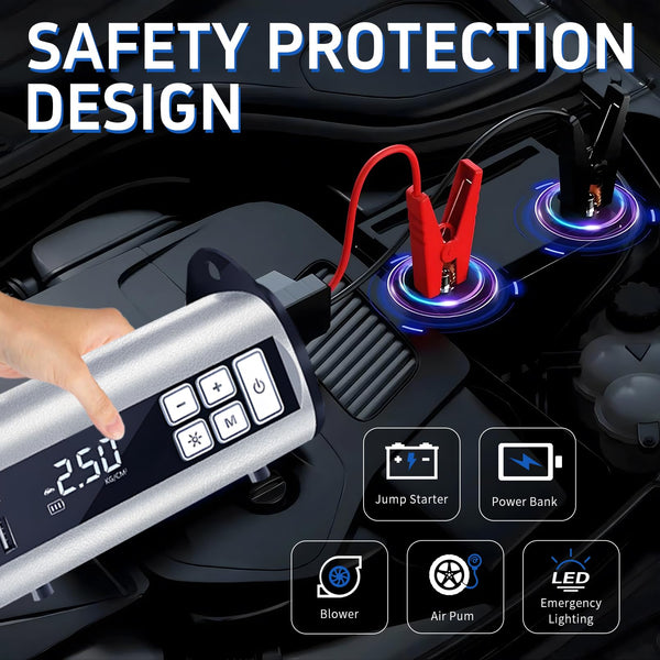 Car Jump Starter,1500A Peak Portable Car Battery Booster Jump Starter,Power Pack for 12V Vehicles,(up to 6.0L Gasoline or 4.0L Diesel) with LED Flashlight