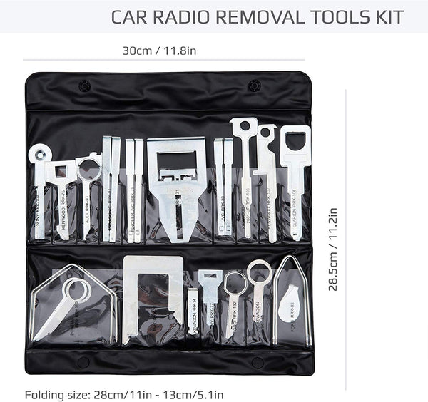 38 Pcs Car Radio Release Keys Set by Keple | Vehicle Panel Stereo Removal Trim Tool Kit for Audio GPS CD Player Radio Head Unit Navigation Installation Disassembly | Pack of 38