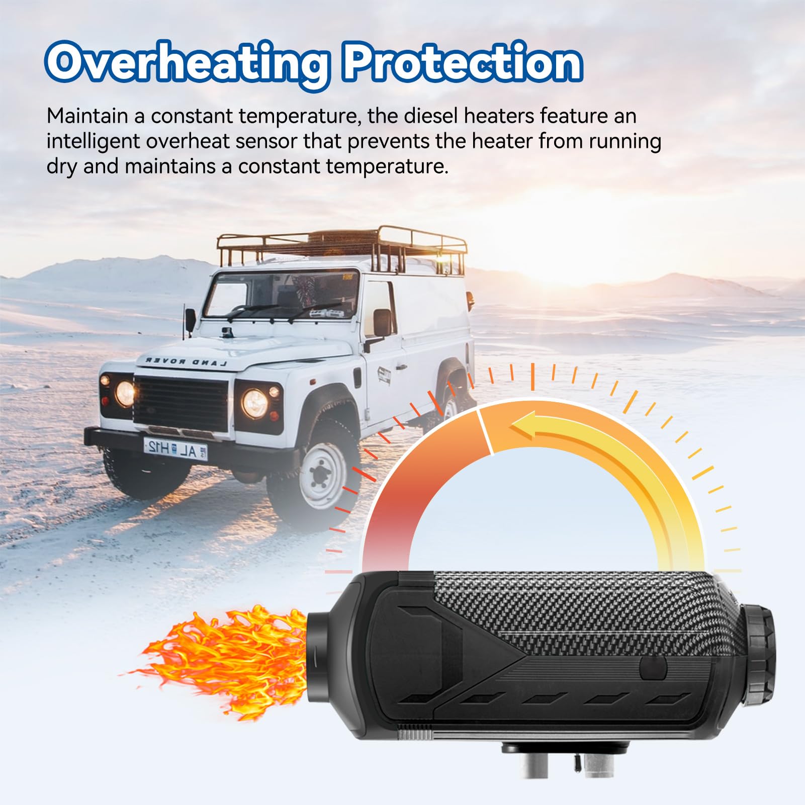 Redriver 8KW Diesel Heater 12V/24V Parking Fuel Heater, Night Air Heater with Premium Silencer, Upgrade Smart Remote Control For Truck, Boat, Car Trailer, Motorhomes, Campervans, Caravans