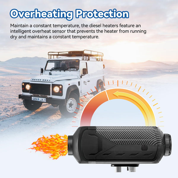 Redriver 8KW Diesel Heater 12V/24V Parking Fuel Heater, Night Air Heater with Premium Silencer, Upgrade Smart Remote Control For Truck, Boat, Car Trailer, Motorhomes, Campervans, Caravans