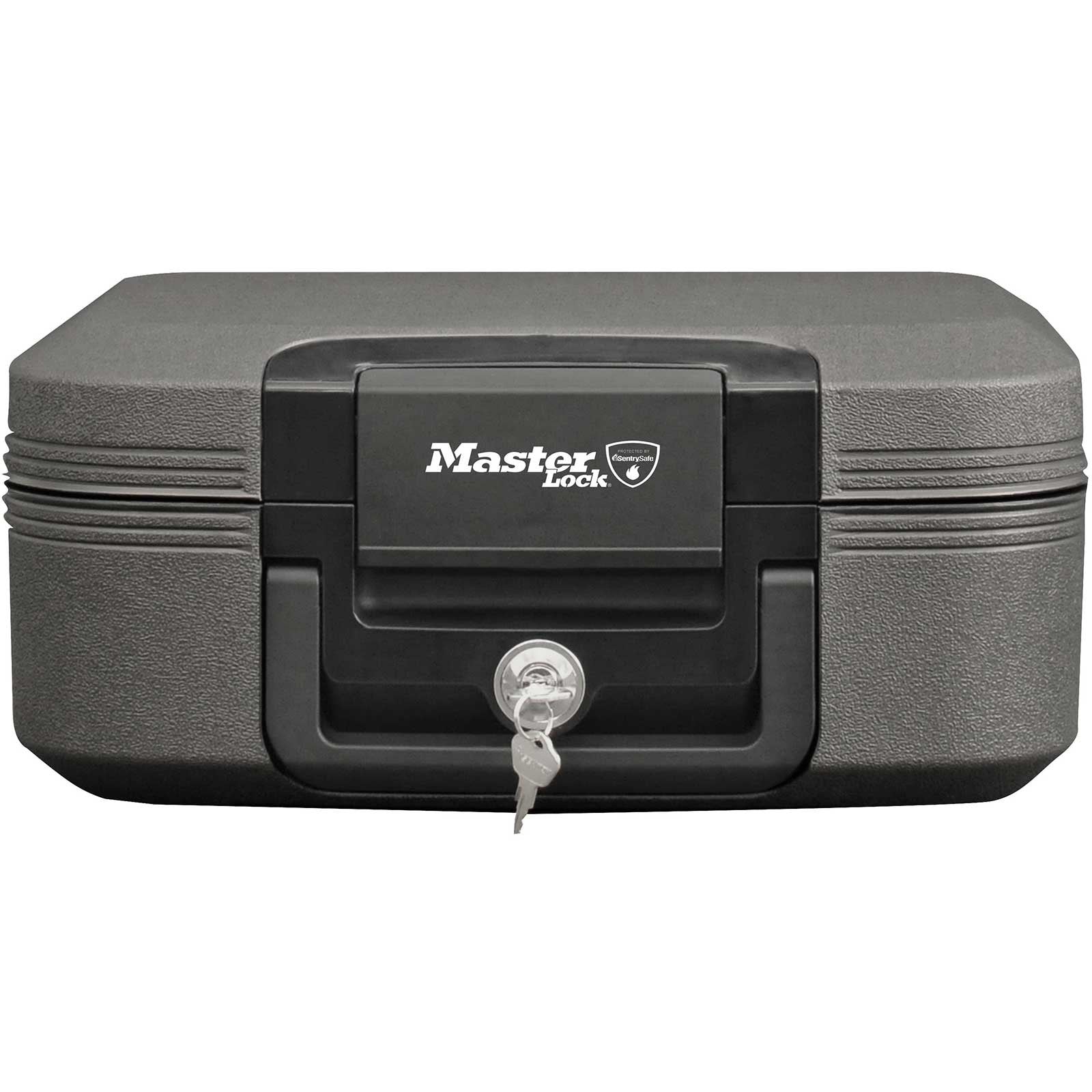 MASTER LOCK Certified Fireproof Safe Box with Key, 5L, 362 x 156 x 284 mm, Portable with carrying handle, Black, for home and professionals