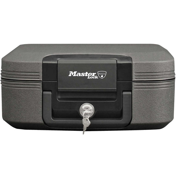 MASTER LOCK Certified Fireproof Safe Box with Key, 5L, 362 x 156 x 284 mm, Portable with carrying handle, Black, for home and professionals