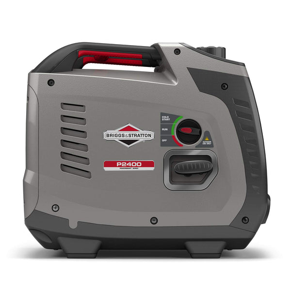 Briggs & Stratton 030801 Petrol Portable Inverter Generator PowerSmart Series P2400, 2400 Watt/1800 Watt Clean Power, Ultra Quiet and Lightweight , Grey