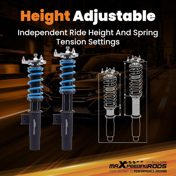 maXpeedingrods Upgrade Coilovers Kit for VW Golf MK5 MK6 2003-2012 for Jetta MK5 1.4 1.6 1.9 2.0 TDI Adjustable Suspension Kit