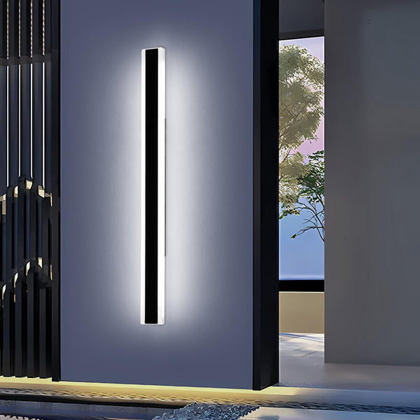 Mikeru 6500k Cool White Outdoor Wall Light, 150cm Modern Porch Wall Light, LED Vertical Long Acrylic Garden Fixture, IP65 Waterproof for Balcony, Living Room, Garage, Patio