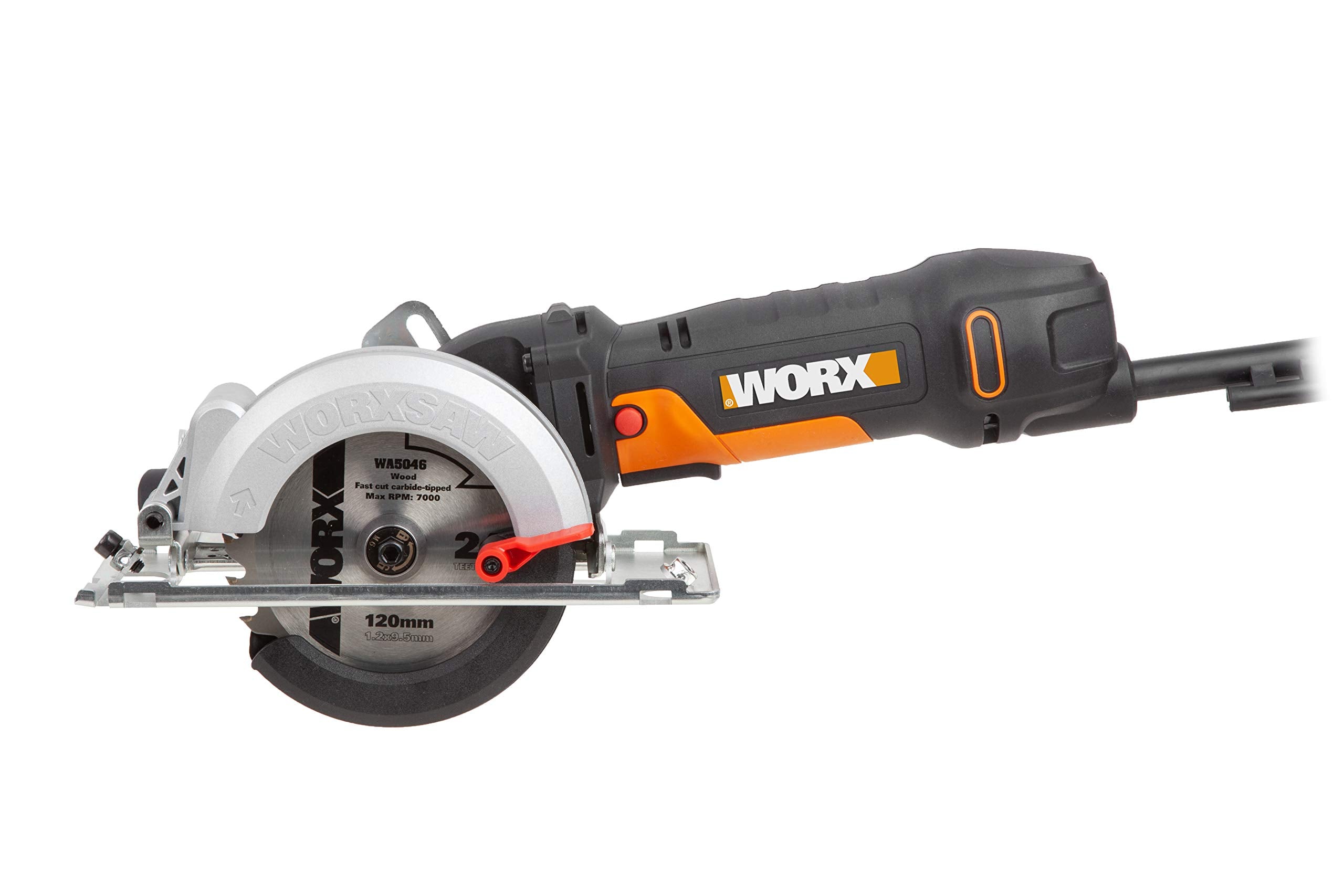 WORX WX439 500W 120mm Black and Orange Worx Saw Compact Circular Saw