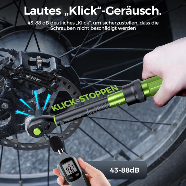 ETOOLAB 1/2 Torque Wrench Dual-Range【20-230Nm/10-170lbf-ft】±3% Precision, 72 Tooth Dual-Direction Adjustable Torque Wrench for Bicycle, Moto, Car Maintenance—3pcs