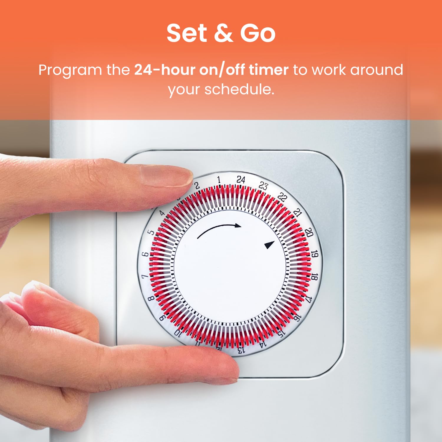 Pro Breeze Oil Filled Radiator with 11 Fins - Slim Electric Radiator - Portable Oil Heater with Built-in 24 Hour Timer, 3 Heat Settings, Adjustable Thermostat (White)