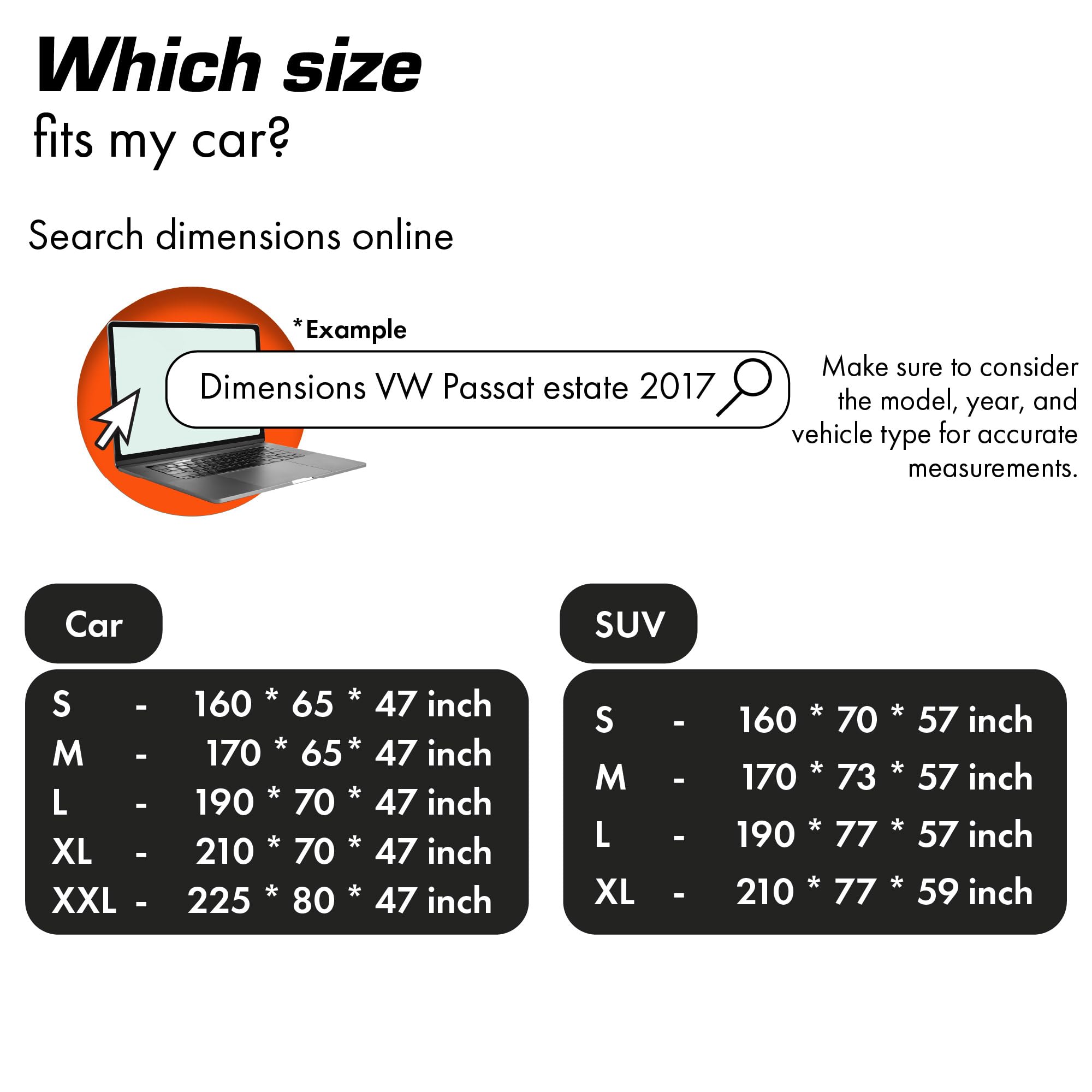 Upgrade4cars Outdoor Car Cover waterproof & breathable | Universal Full Garage for all Seasons | Car - XXL (225 * 80 * 47 inch)