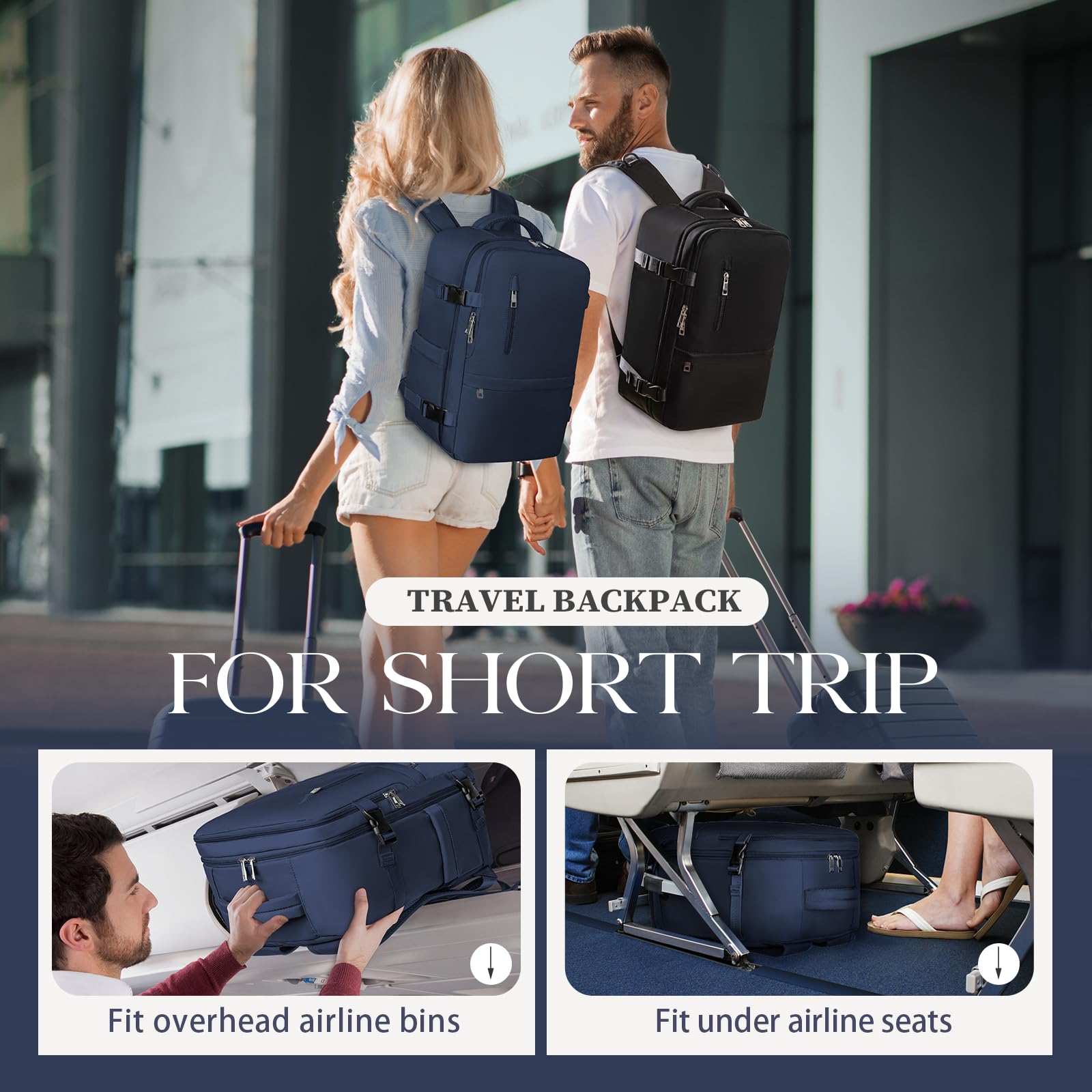 Cabin Bags 40x20x25 for Ryanair Underseat Carry-ons Bag Hand Luggage Bag Travel Backpack Cabin Size 20L