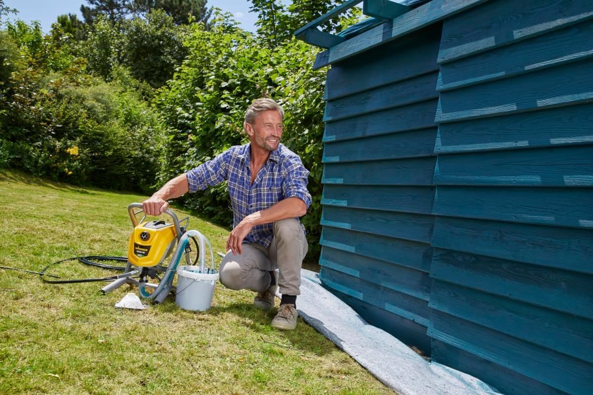 WAGNER Airless ControlPro 250M Paint Sprayer for interior and exterior wood, metal, wall and ceiling paints, covers 15 m² in 2 min, 110 bar, adjustable spray pressure, 9 m hose